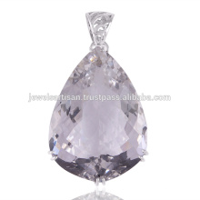 Crystal Quartz 925 Sterling Silver Pendant